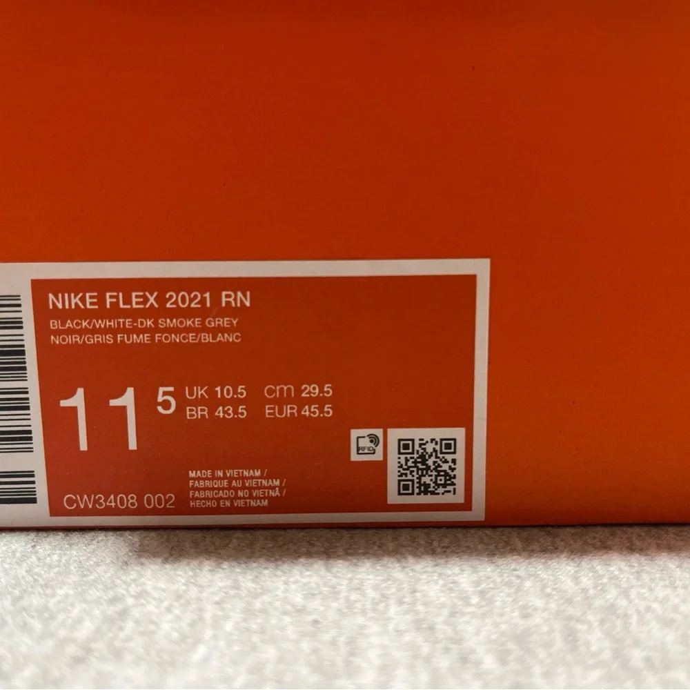 Nike Flex 2021 RN Black White Smoke Grey Mens Running Shoes Size 11.5 CW3408-002 - Picture 11 of 11